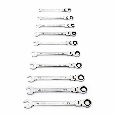 GEARWRENCH 10-Piece SAE 12-Point Ratcheting Combination Wrench Set - SAE 12-Point Ratcheting Combination Wrench Sets