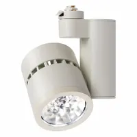 LED Track Lighting Head: LED, Cylinder Shape, 15 W, 3 1/2 in Dia, 5 1/4 in Lg, White (MPN LLAV1130WH)