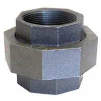 ANVIL Metal Pipe Straight: Union, 300 psi @ 150° F, 1/8 in x 1/8 in, Malleable Iron, Made in USA (MPN 0313822009)