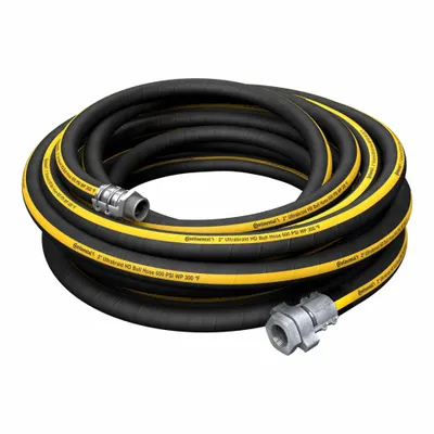 CONTINENTAL Heavy Duty Air Hose Assembly: 2 in Hose Inside Dia., Black - CPE Air Hose Assemblies with CPE Cover