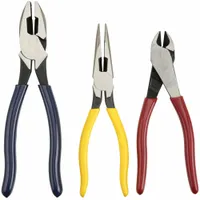 Plier Set: 3 Pliers, Std Cushion Grip, Manual, 2 - 5 Pliers Range (MPN 94034)