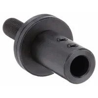 This shaft arbor is designed to drive shank-mounted power tool accessories when used with compatible keyless chucks. It features a hex nut and a 1/2"-20 right-hand thread with counterclockwise rotation. Suitable for drill press operations in machining and assembly tasks