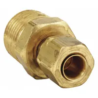 PARKER Compression Fitting Adapter: 3/8 in OD x 1/8 in Pipe Fitting Size, Compression x MNPT, 25 PK (MPN 68CA-6-2)