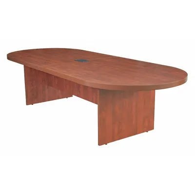 REGENCY Conference Table: Racetrack Oval, Laminate, Cherry, 120 in Overall Lg, 47 in Overall Wd - Oval Conference Tables