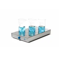 Rectangular magnetic stirrer with 15 positions for simultaneous stirring of multiple samples. Analog display for simple speed control. Operates on 100/240V with US Standard plug. Suitable for routine mixing, dissolution, and homogenization in laboratory settings