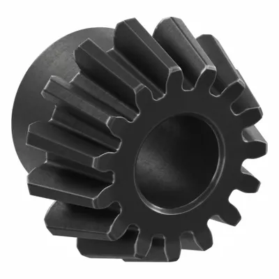 KHK GEARS Bevel Gear: Straight, Gear Ratio 3, Module m 1, 15 Teeth, Black Oxide-Coated Steel - Straight Teeth Metric Bevel Gears & Pinions