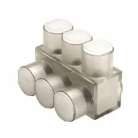 BURNDY Multitap Connector: 3 Port, Single-Sided Entry, 10 AWG – 350 kcmil Wire Size, Clear (MPN BIBS3503)