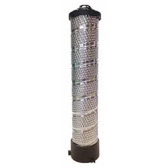 Replacement filter element for compressed air systems, featuring 0.01 micron microglass media for fine particulate removal. Designed for use in industrial compressed air filtration to protect pneumatic tools, instrumentation, and process equipment.