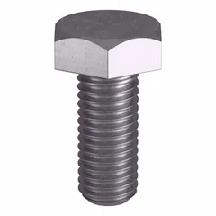 Structural bolt made from stainless steel, Grade B8M, with a 1/2"-13 thread size and plain finish. Conforms to ASTM A193 material quality and ASME B18.2.1 dimensional standards. Supplied in a 5-pack without nut. Used in high-temperature and corrosive environments such as pressure vessels, flanges, and piping systems.