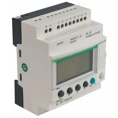 SCHNEIDER Compact Smart Relay: (8) Discrete, (4) Relay - Schneider Zelio Series Smart Relays