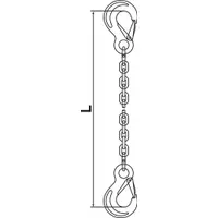 PEWAG Chain Sling: 9/32 in Chain Trade Size, 120 Chain Grade, Sling Hook, Steel, Fixed (MPN 7G120SSS/10)