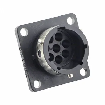 SOURIAU Trim Trio UTGX 12 Square Flange Receptacle - Trim Trio UTGX Harsh Environment Circular Connectors