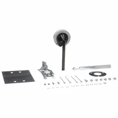 Handle assembly accessory for Square D Type KAL, KCL, and KHL circuit breakers. Suitable for 2 or 3-pole configurations. Includes a 6-inch long handle for manual operation in electrical panels and motor control centers.