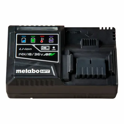 METABO HPT Rapid Battery Charger: Single-Port Charging, For 14.4V DC/18V DC/36V DC - Assorted Brands Battery Chargers