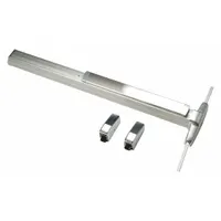 Surface vertical rod exit device with Touchbar, chrome finish. Designed for doors up to 4 ft wide. Provides push-bar operation for commercial egress applications