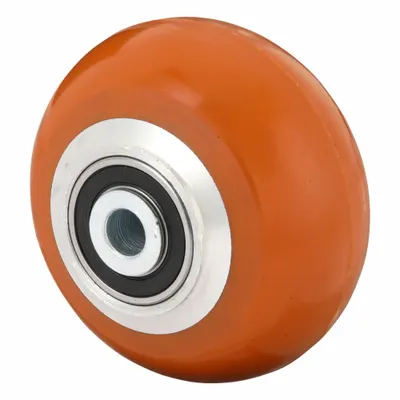 OEM Caster Wheel: 4 in Wheel Dia - Polyurethane Tread on Aluminum Core Wheels