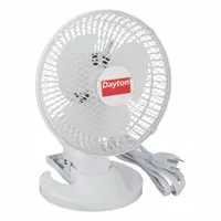 DAYTON Cooling Fan: 6 in Blade Dia, Non-Oscillating, 200 cfm_342 cfm Airflow, 2 Speeds, Stationary