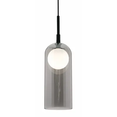AFX INC. Decorative Pendant: 4 in Dia, 9 3/4 in Ht, Black, 420 lm, 3000K, 6 W - Kiran Pendant Lights