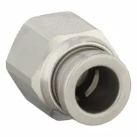 SMC Push-Fit Adapter Fitting: 6 mm OD x 5 mm OD Size, Push-to-Connect x Metric, Stainless Steel (MPN KQG2H06-M5)