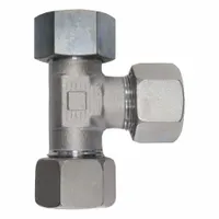 BRENNAN INDUSTRIES Compression Tee Fitting: M16x1.5 x M16x1.5 x M16x1.5 Thread Size, Swivel, D6602 (MPN D6602-S08-S08-S08-SS)