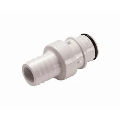 CPC Quick Connection Coupling: Straight, 5/8 in ID Size, Quick-Disconnect Coupler x Barbed - Polysulfone Quick-Disconnect Tube Fittings