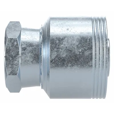 PARKER Hydraulic Crimp Fitting: Steel x Steel, Straight, -20 For Hose Dash Size - Parker Crimp Hydraulic Hose Fittings with Metric Connection
