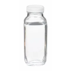 This WHEATON rectangular glass bottle has a 500 mL capacity and a 48-400 mm screw closure size. The colorless, clear glass body is not graduated. Supplied without a closure, it is suitable for general laboratory storage and dispensing of liquids, with the rectangular shape saving shelf space.