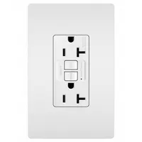 LEGRAND PLUGTAIL: Duplex, 5-20, White, GFCI, 125V AC, 20 A, 2 Pole / 3 Wire (MPN PT2097TRW)