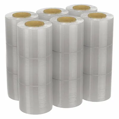 GOODWRAPPERS Handle with Brake Stretch Wrap, Clear, 3 in x 600 ft, 18 Pack