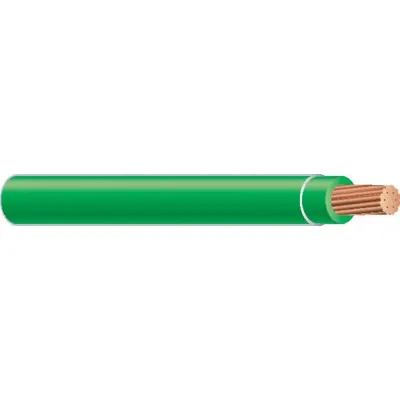 SOUTHWIRE Building Wire: Copper, 3 AWG, 1 Conductors, Stranded, Green, 1,000 ft Lg - Copper THHN/THWN-2 Building Wires
