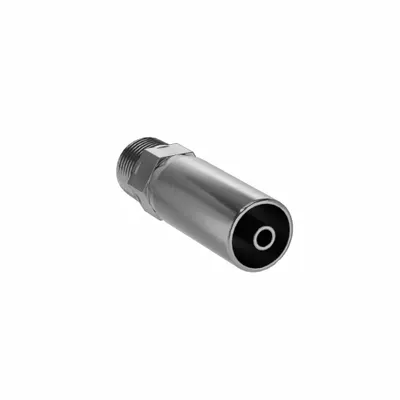 KURT Hydraulic Crimp Fitting: Carbon Steel, Straight, -4 For Hose Dash Size - Kurt Crimp Hydraulic Hose Fittings with NPT Connection