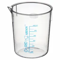 APPROVED VENDOR Beaker: Tall Form, Printed Graduation, Polymethylpentene, Clear, 500 mL, Non-Sterile (MPN P50704)