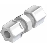 JACO Union Compression Connector: 1/2 in OD x 3/8 in OD Size, Compression x Compression, Nylon, 5 PK (MPN 15-8-6-N-PG)