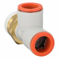 SMC Push-Fit Tee Fitting: 1/2 in Pipe x 1/2 in OD x 1/2 in OD x 1/2 in Pipe Size, White (MPN KQ2Y13-04AS)