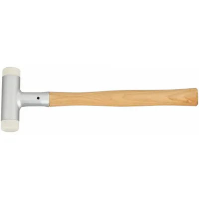 WESTWARD Soft Face Hammer: Nylon, 14 oz Head Wt, 1 1/8 in Tip Dia, 13 in Overall Lg - Nylon-Tip Hammers
