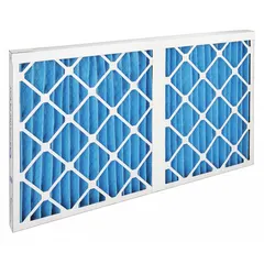 Replacement pleated air filter for precision cooling systems. Designed to capture airborne particles, helping maintain airflow and protect HVACR equipment in controlled environments.