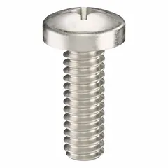Pan head machine screw with 1/4"-20 thread, 3/4" length, made from 316 stainless steel with plain finish. Features a Phillips drive size #3. Supplied in a 25-pack. Suitable for general fastening applications requiring corrosion resistance.