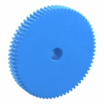 KHK GEARS Machined Spur Gear: Module m 1, 70 Teeth, 10 mm Bore Dia, Nylon, 20° Pressure Angle - Metric Spur Gears with Standard Hub