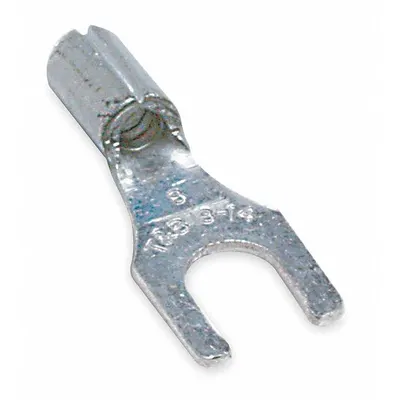 STA-KON Fork Terminals: Bare, #10 Stud Size, 18 AWG – 14 AWG Wire Range, Locking Fork - Non-Insulated Fork Terminals