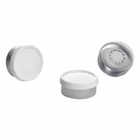 Lab Bottle Caps: 20 mm Dia, White, Aluminum, Unlined, Autoclavable, 1,000 Closures Included, Colored (MPN 73843A-20)