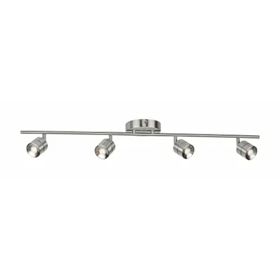 LED Fixed Rail: 36 3/8 in Lg, 1,800 lm_2,600 lm, 3000K, Satin Nickel, Frosted - Core Series Fixed Rail Lights