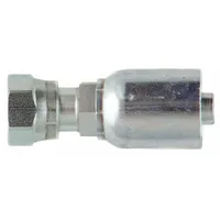 PARKER Hydraulic Crimp Fitting: Steel x Steel, Straight, -8 For Hose Dash Size, Female x Genderless (MPN 1JS77-8-8)