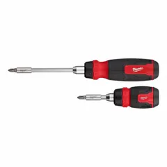 Combination multi-bit screw and nut driver with 33 tips including Nut Driver, Phillips, Slotted, Square, and Torx types. Features a magnetic tip for bit retention. Suitable for fastening and driving tasks in electrical, mechanical, and general maintenance applications.