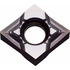 This diamond indexable turning insert is designed for precision machining of non-ferrous materials, composites, and abrasive alloys. It is suitable for turning, boring, and profiling operations where high surface finish and extended tool life are required.