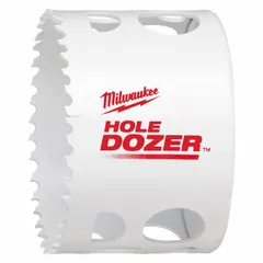 Bi-metal hole saw for cutting wood, metal, plastic, and drywall. Features 3.5 teeth per inch and a maximum cutting depth of 1-5/8 in. Designed for use with a separate arbor in portable drills for general maintenance, electrical, and plumbing applications.