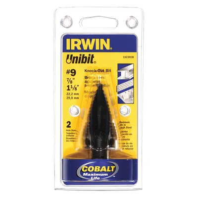 IRWIN Step Drill Bit: 7/8" to 1-1/8", Black Oxide Cobalt - Cobalt Step Drill Bits