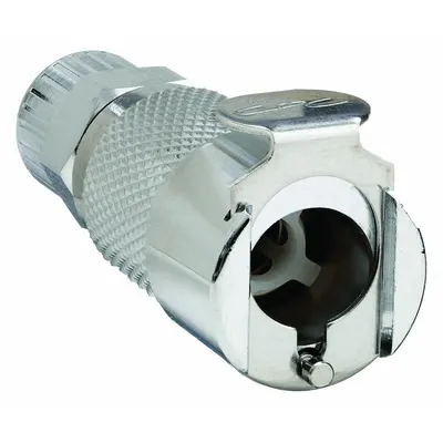 COLDER Quick Connection Coupling: Straight, 1/4 in ID x 3/8 in OD Size, Quick Disconnect - Chrome-Plated Brass Quick-Disconnect Tube Fittings