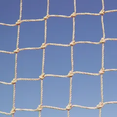 Heavy-duty polyethylene netting for bird exclusion. Beige, rot-resistant, and covers 10,000 sq ft. Used to protect structures, crops, and industrial facilities from birds.