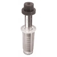 This pivot guide is designed for use with sliding or bypass door systems to stabilize and guide the door along the track. It measures 1-7/8 inches in length and 3-13/16 inches in width, with a maximum weight capacity of 20 pounds. Suitable for residential or light commercial applications, it helps ensure smooth door operation and proper alignment