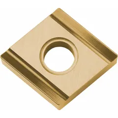 This diamond indexable turning insert is designed for precision machining of non-ferrous materials such as aluminum alloys, copper, and plastics. It is suitable for turning, facing, and boring operations in medium to finishing cuts.